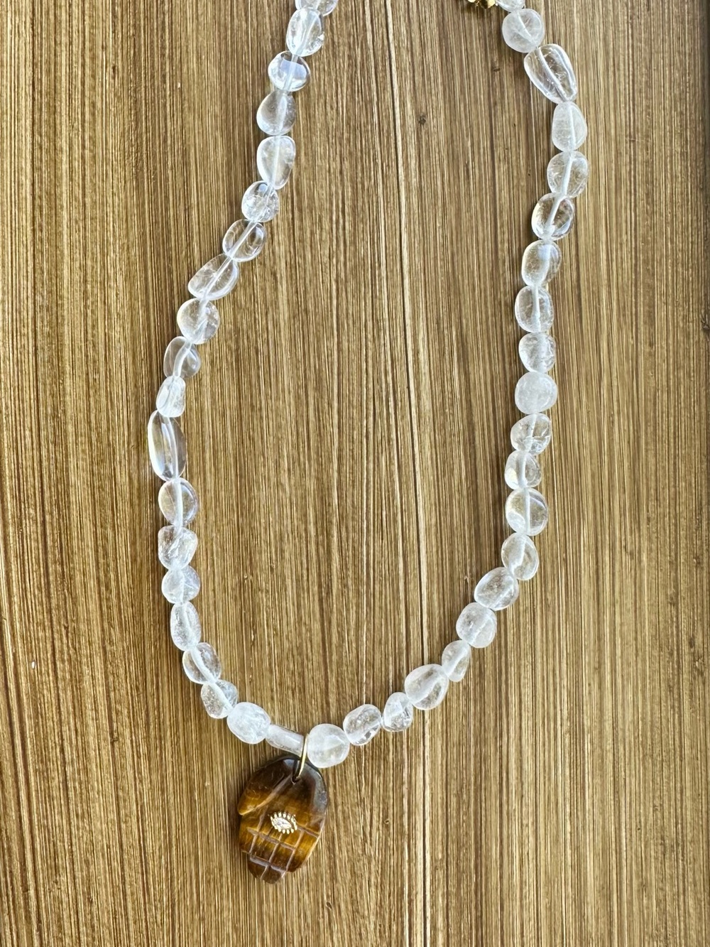 Hamsa Amber Pendant necklace
